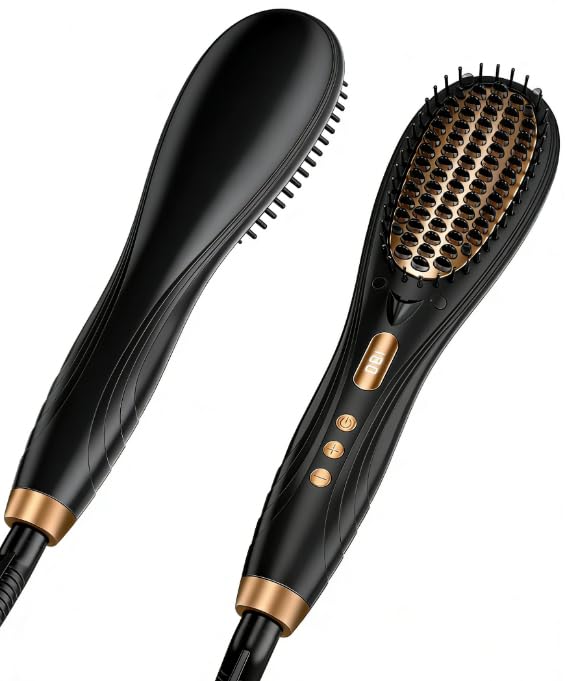 Amazon.co.jp: ヘアアイロン ストレートブラシ 【髪しっとりマイナス