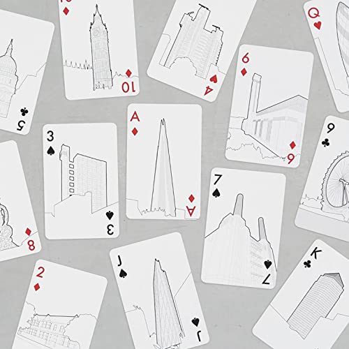Skyline Chess - London Playing Cards, Black and White, 8.9x5.7cm - Image 4