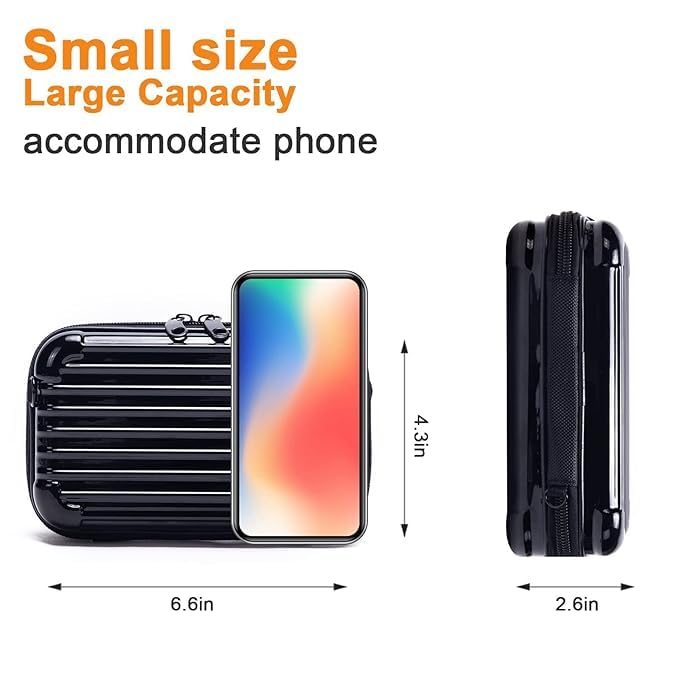 Image of Sling Box Bag with Detachable Shoulder Strap | Suitcase Style Hard Case Cross Body Sling Bag for Girls, Women,BOYS