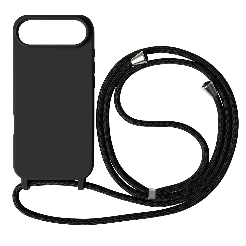 Funda Compatible con iPhone 16(6.1"),Ajustable Collar Correa de Cuello Cordón Cuerda Carcasa TPU Bumper Silicona Skin Caso para iPhone 16(6.1")-Rojo — view 53