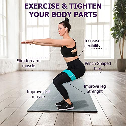 Image of GenericJINCHENGYU Fabric Resistance Bands - Non Slip Booty Band Set of 1 - Workout for Women Legs and Butt, Glute, Thigh, Squat - Best for Gym or Home