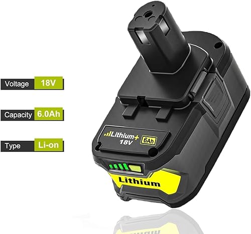 Miniatura 2 de Reemplazo de batería P108 para Ryobi 18V 6.0 Ah Li-ion Reemplazo para Ryobi 18V Batería para ONEPLUS P102 P108 P189 P190 P197 P100 P107 para batería