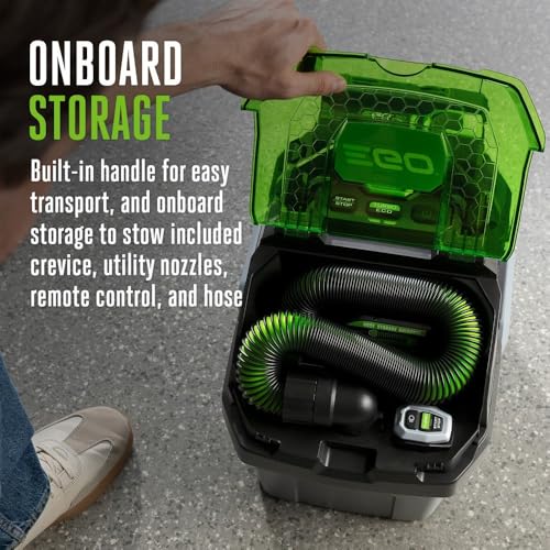 Image of EGO Power+ Shop Vacuum Wet Dry, Car Vac, Compact Portable Cordless Cleaner, 3 Gallon 85 CFM, Battery and Charger Not Included - WDV0300
