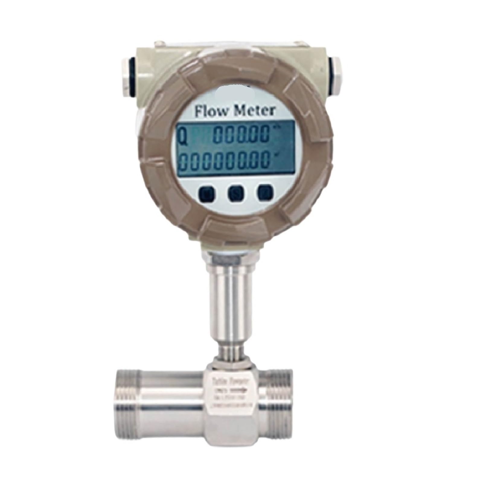 QfUxYYSLD Sanitary Stainless Steel Clamp Turbine Flow Meter Tri Clamp Digital RS485 4‑20mA Hygienic Liquid Flow Sensor(DN40-64Clamp-485)