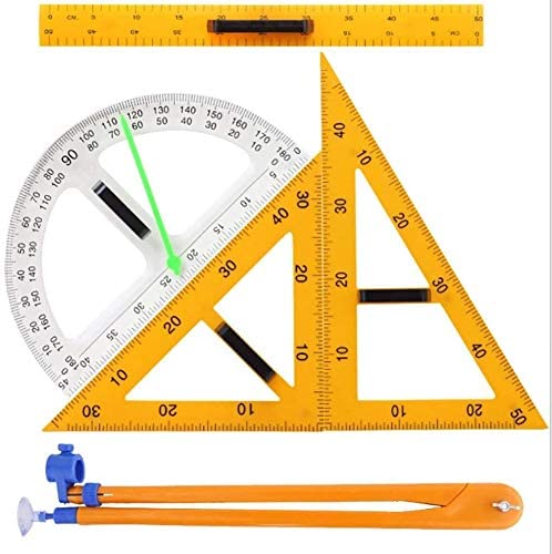 Buy Triangle Compass Protractor Measuring Ruler Math Geometry Tool ...