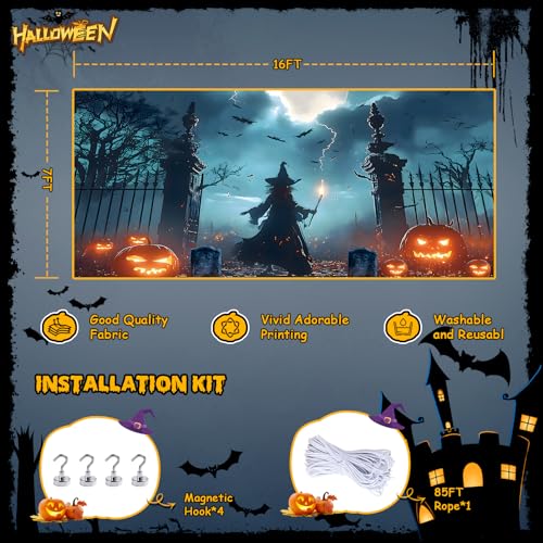 Halloween 7x16ft Garage Door Cover - image 5