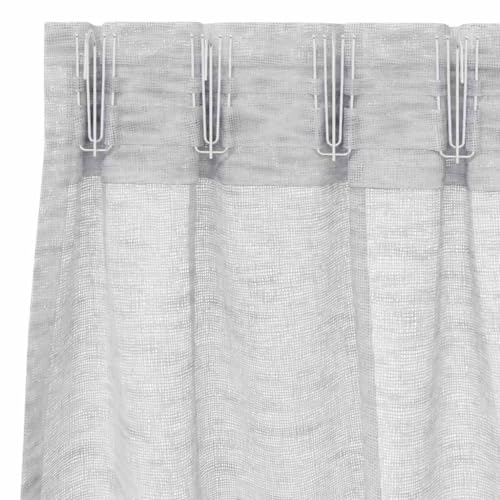 Rideau en voile thermique gris clair isolant pour l'intimité - 5