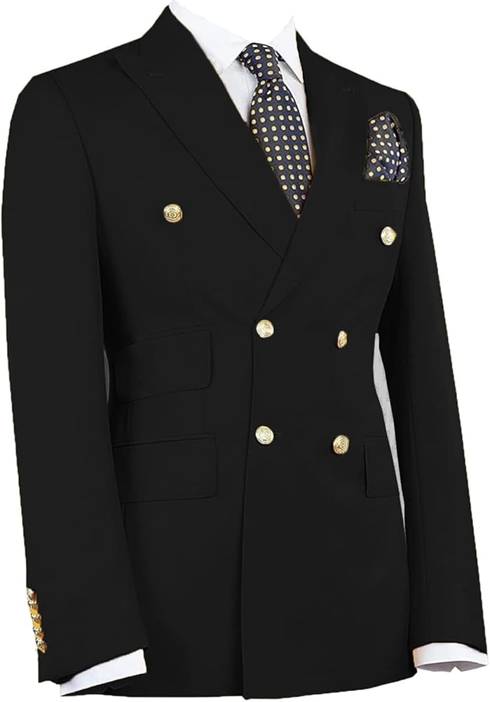 Apornipal Men's Casual Suit Jakcet Double Breasted Blazer with