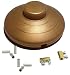 Produktbild Fußtretschalter Gold + 6 Stk. Aderendhülsen + 2 Stk. Anschlussklemmen f. 2G/3G Kabel 250V/2A Fußschalter Schnurzwischenschalter SET