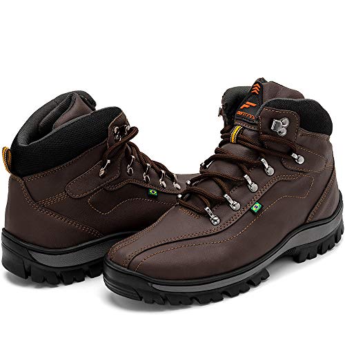 Bota Coturno Adventure Masculino Militar Confort (40, Marrom, preto)