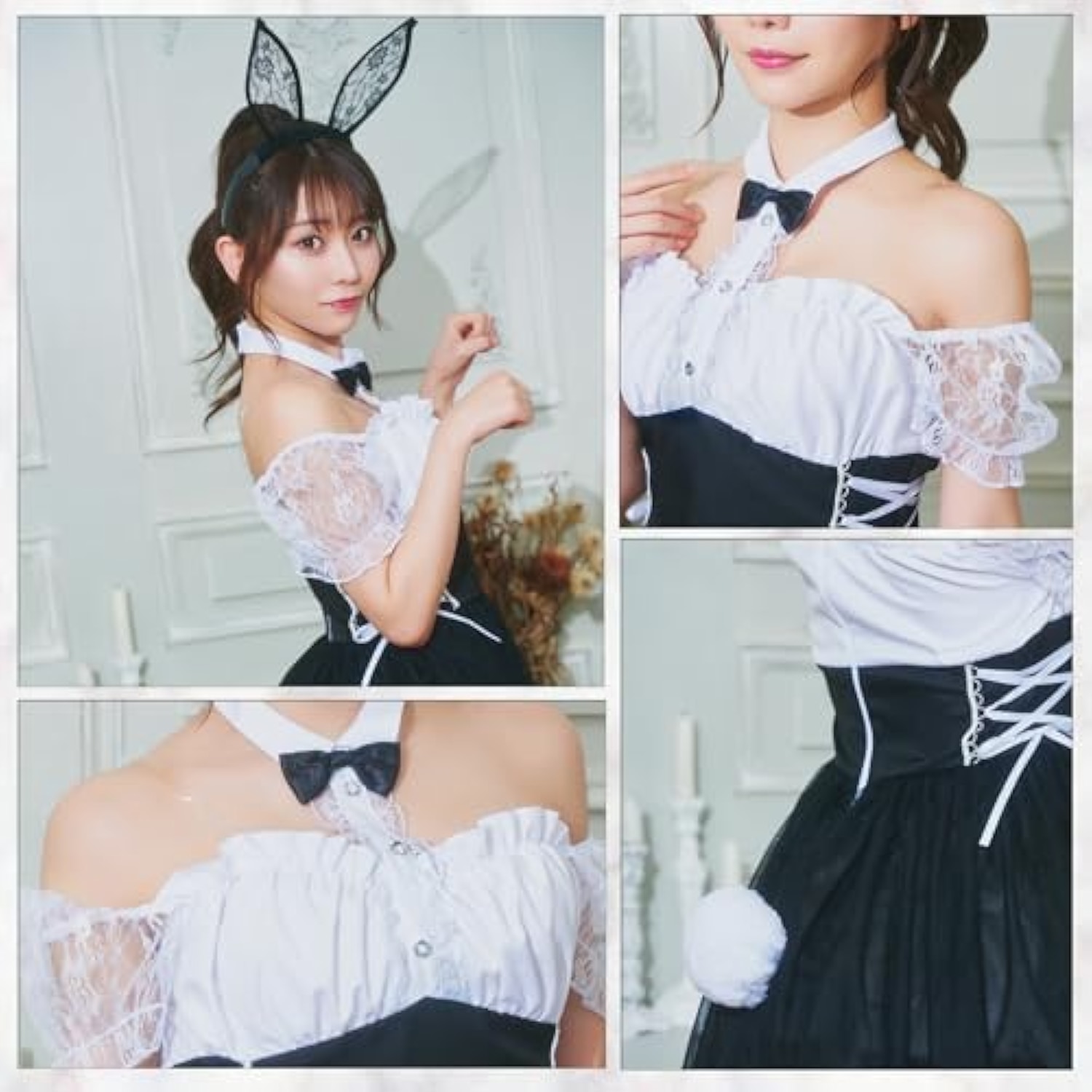 クリアストーン(Clearstone) GLOWHOLIC コスプレ ハロウィン ダイヤモンドバニー レディース ブラック 詳細画像5