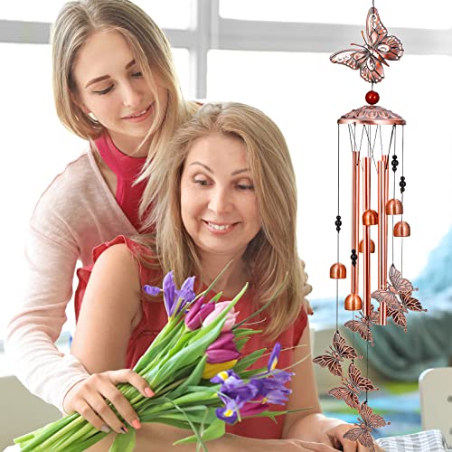 Mothers Day Wind Chimes Gifts For Mom Women,Birthday Gifts For Women,Garden Outdoor Patio Decor For Mothers Day,Wind Chimes For Outside Yard Garden,Butterfly Mom Gifts For Mom Sister Grandma Her Wife #TOP1