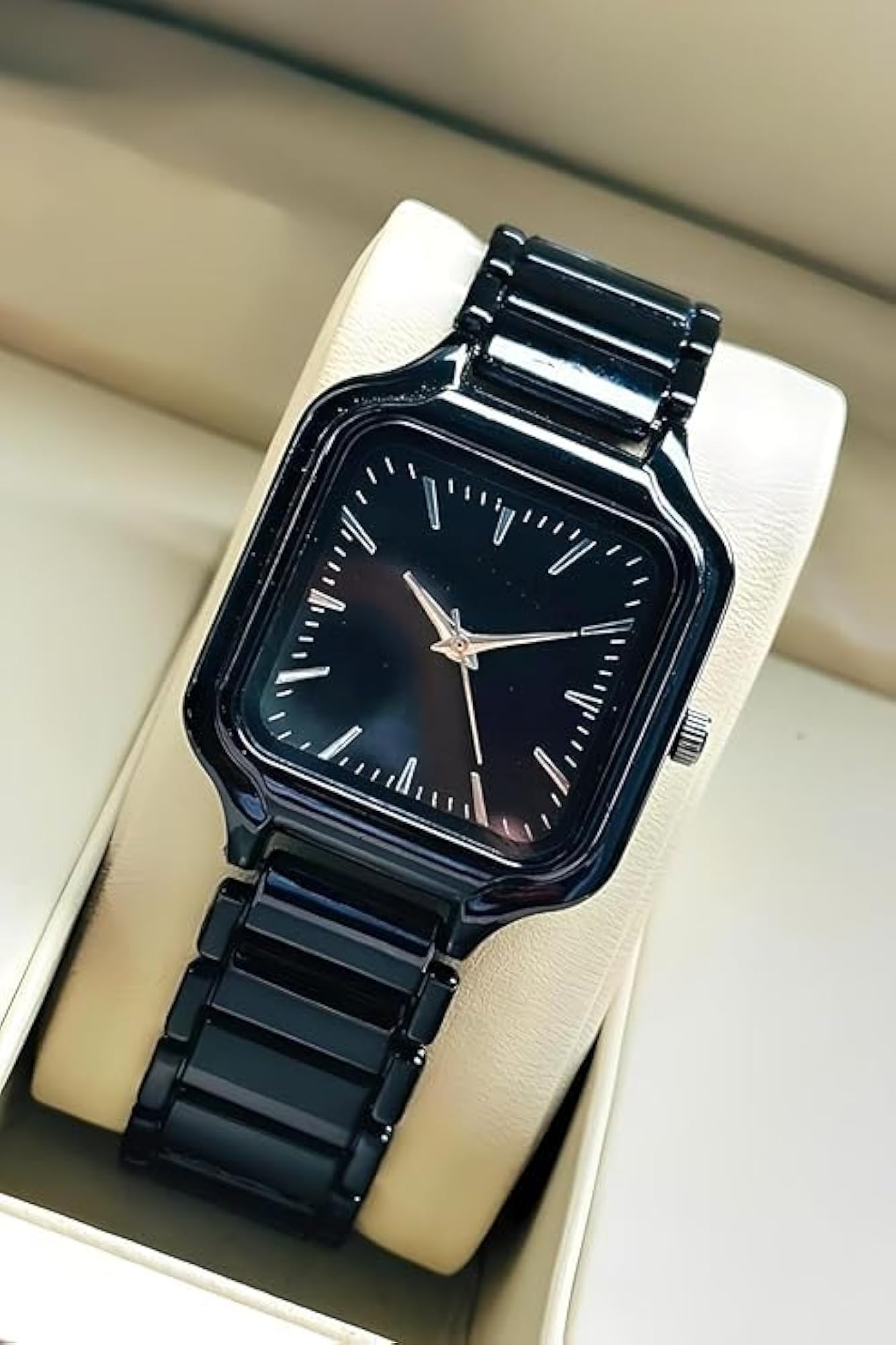 Women's Square Dial Stainless Steel Strap Rose Gold Watch