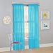 LuxuryDiscounts 2 Piece Solid Turquoise Elegant Sheer Curtains Fully Stitched Panels Window Treatment Drape 60" X 84"