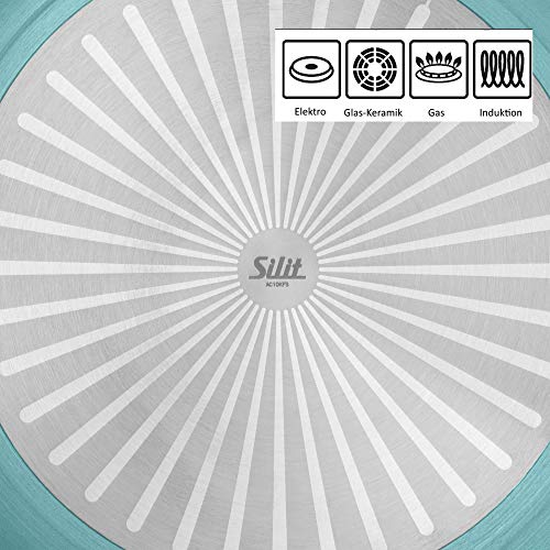 Silit Belluna Bratpfanne 28 cm Induktion, Aluminium beschichtet, Kunststoffgriff, für schonendes Braten, grün – Bild 8