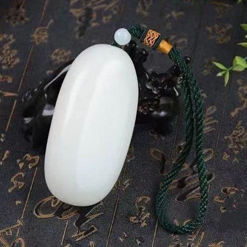 Piezas de mano bellamente decoradas, piezas de mano de jade Hetian, piedra desnuda, piedra, jade, sebo, jade blanco, jade blanco, jade blanco, piezas wenwan, material de semilla redonda, certificado 1