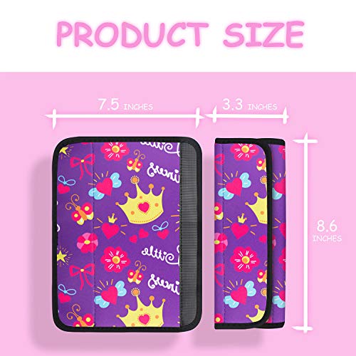 Image of YR Seat Belt Cover for Kids, Soft Comfort Seat Belt Cushion for Children, Cute Cartoon Pattern Car Seat Belt Pads Cover for Girls and Boys, 1 Pack, Princess