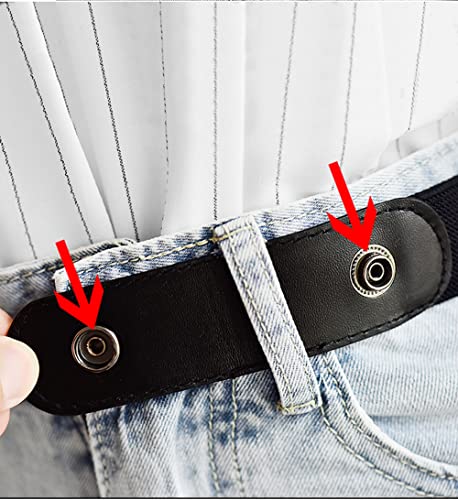 3 Pieces No Buckle Elastic Belt for Women Buckless Belt Stretch Belt Invisible Elastic Belt for Pants Jeans3