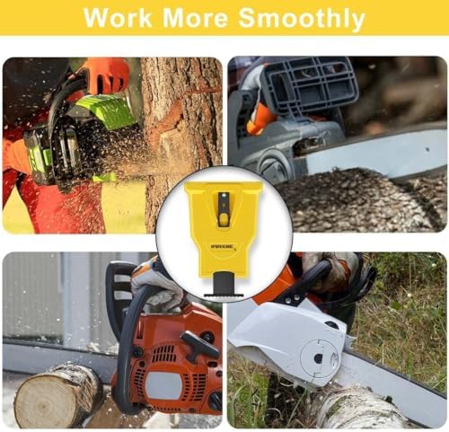 OMCCHK Chainsaw Sharpener, Chainsaw Teeth Sharpener with 4 Fast Sharpening Stones, Chain Saw Sharpener Tool, Universal Chain Saw Blade Sharpener, Chainsaw Sharpening Kit for 12"-22" Chain Saws Bar - 1