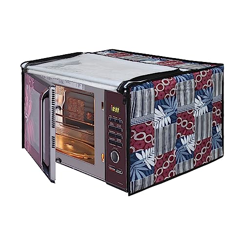 Image of DREAM KING Stylish Design & Printed Microwave Oven Cover Full Closure |waterproof & Dustproof Oven Cover Suitable for All Models - Multicolour SA25