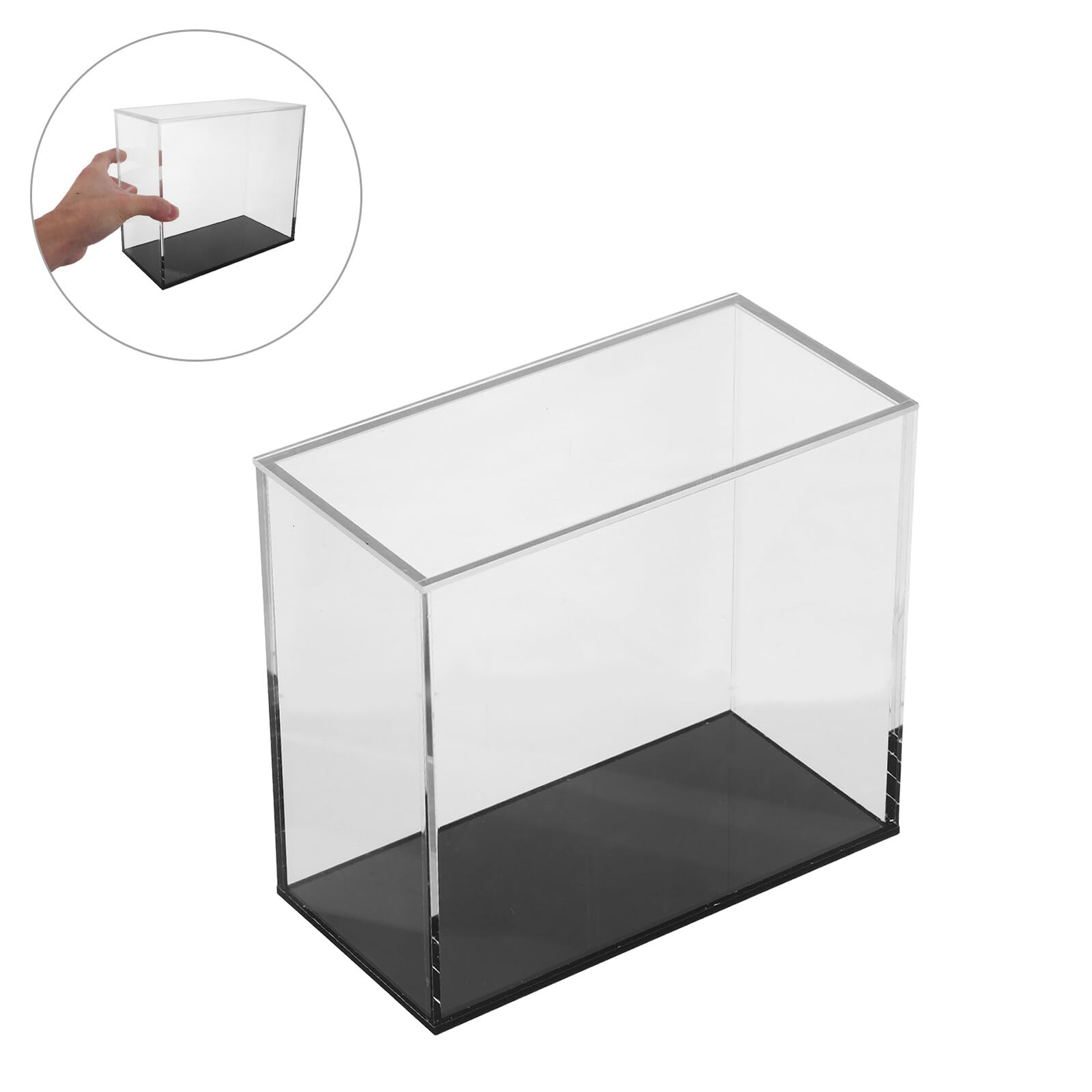 Acryl Vitrine für Actionfiguren Staubdichte Kleiner Figurenvitrine mit Deckel Stapelbar Klein Transparent für Sammler und Wackelköpfe