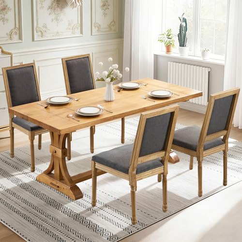 SoarTalent Upholstered Back Dining Chairs Set of 4, French Country