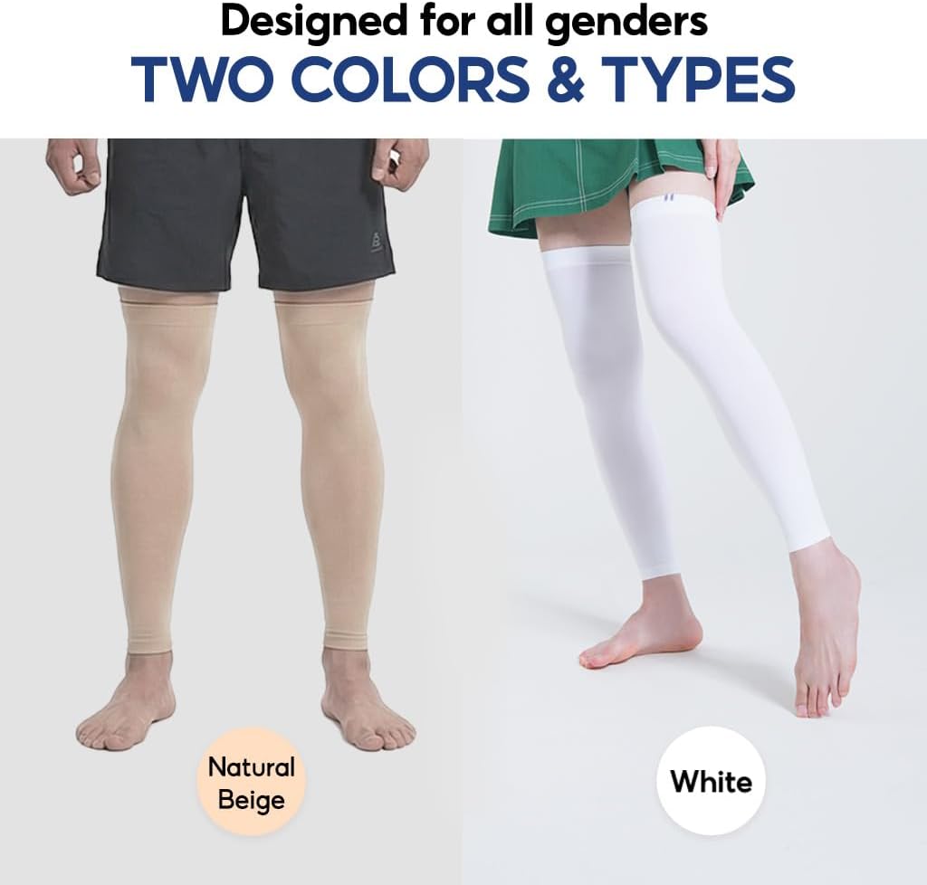 UV Sun Protection Leg Sleeves for Men & Women - Breathable UV Protection for Golf, Driving 70denier Sports Leg Sleeves