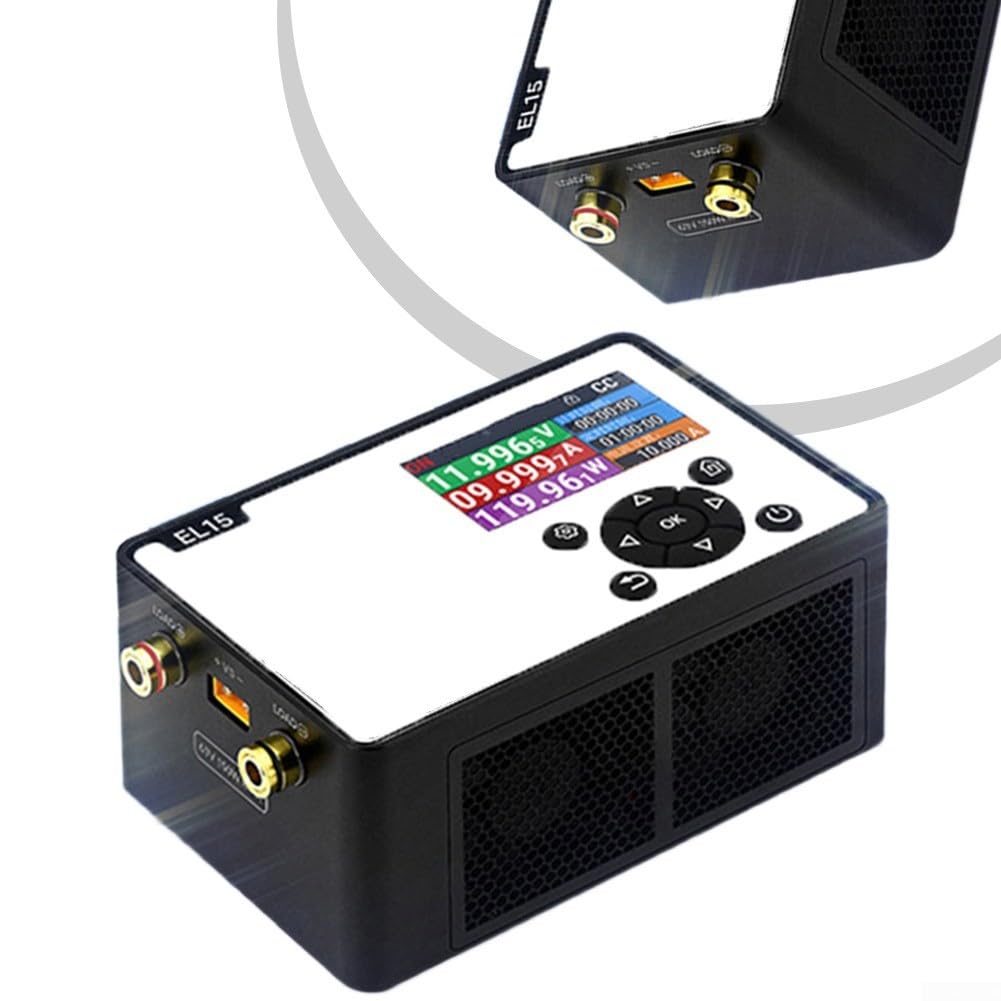 EL15 Tester elettronico di carico DC Analizzatore di resistenza interna di capacità programmabile 0-60V 12A per misuratore di scarica della batteria per test di invecchiamento dell'alimentazione di