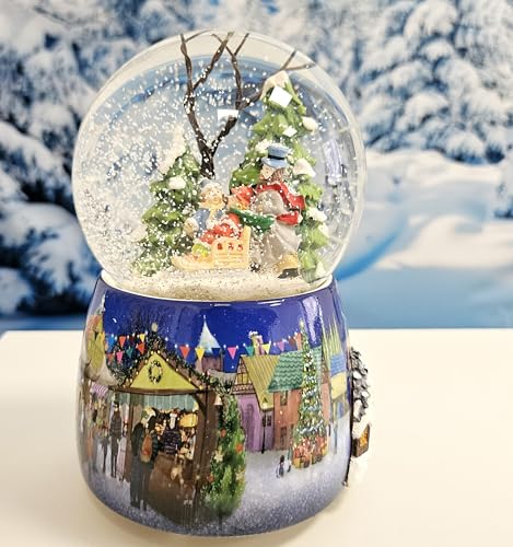Weihnachts-Schneekugel mit Musik | Schneekugel Winterspaziergang mit...