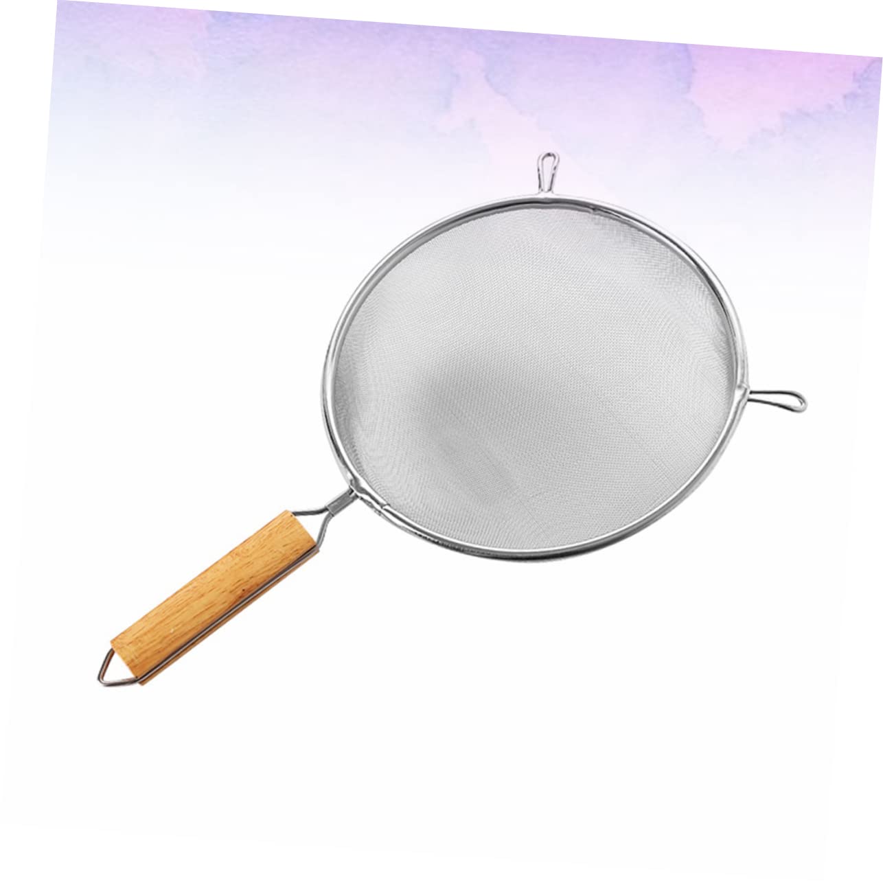 SOLUSTRE 1pc Stainless Steel Round Sieve Strainer Fine Mesh Baking Tool for Home Restaurant Handle for Sifting Flour Tea and More