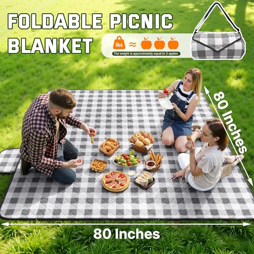 TigeJoy Extra Large Picnic Blanket Waterproof Beach Blanket 80''x118'' by TigeJoy - Used condition - Image 4