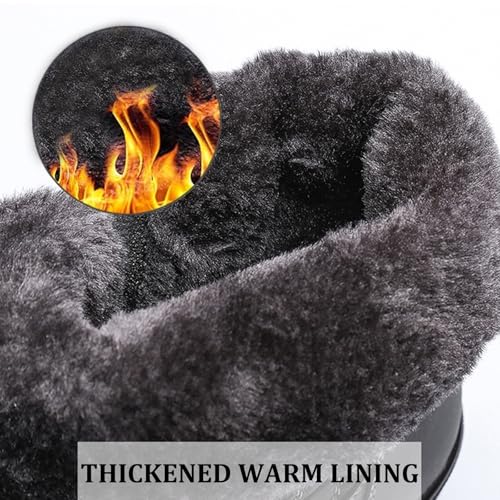 Women's Warm Fur Lining Winter Snow Boots with Side Zipper Lightweight Non-Slip Thickening Outdoor Flat Boots for Cold Weather3