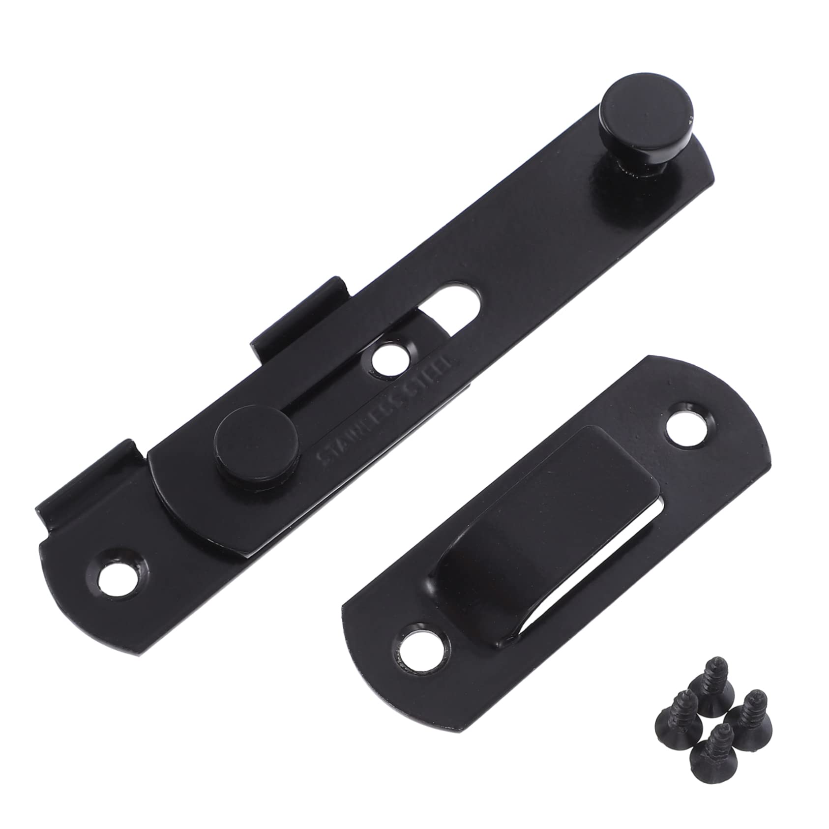 HOMSFOU 2pcs Door Latch Door Lock Security Door Stainless Steel Buckle Lock