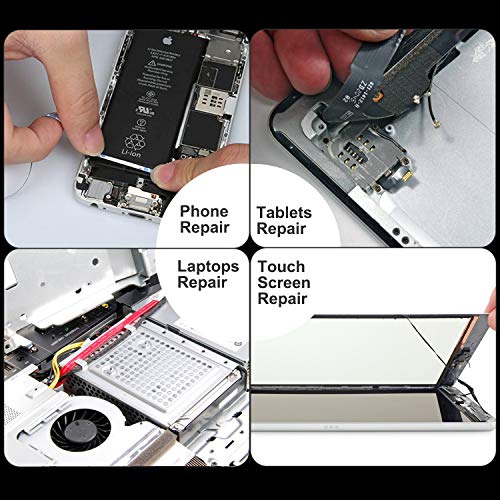 Image of Kaisiking 2mm LCD Repair Tape for Phone Screen, Adhesive Tape with 1 Tweezers for Cell Phone, iPad, Tablets, Laptops, Camera