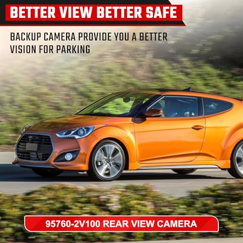 Image of 95760-2V100 Backup Camera Rear View Camera Fit for Hyundai Veloster 2012-2017 Parking Park Assist Camera Replaces#95760-2V001, 95760-2V002, 95760-3Z003, 590-485, HY1960115, V52740037