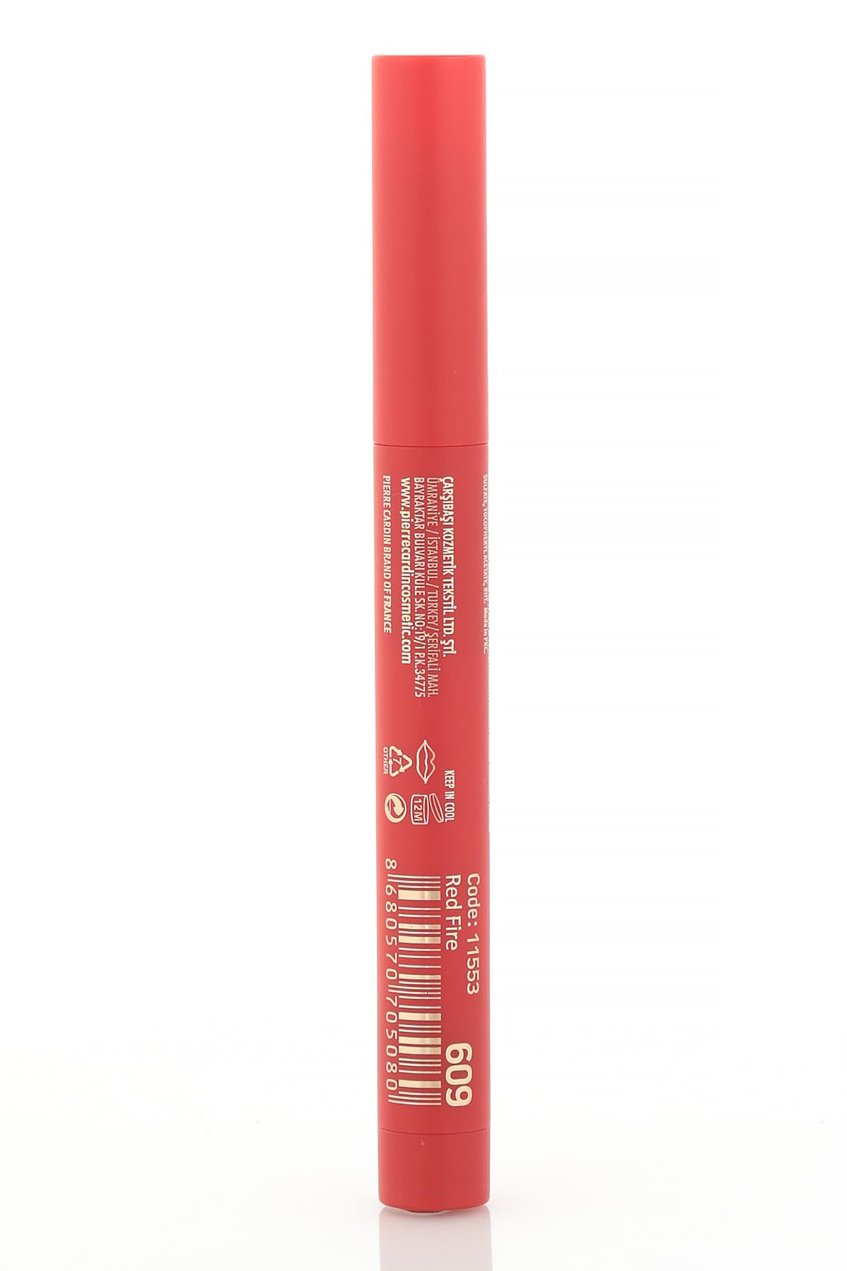 Pierre Cardin Chubby Silky Matte Lipstick – Waterproof-Ruj-Red Fire-609