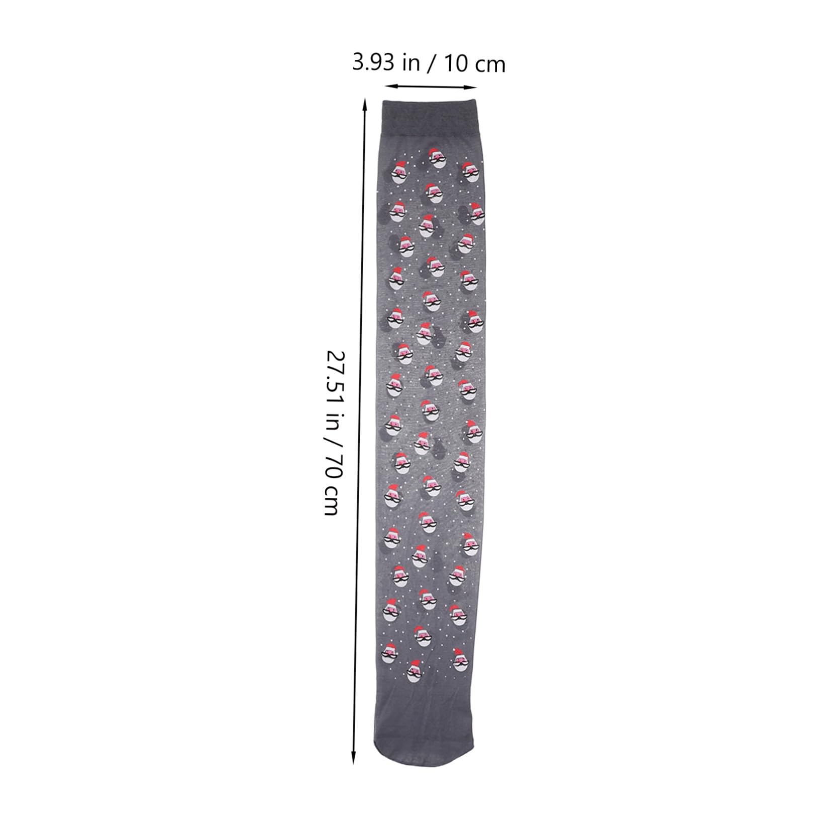 3 Paires Chaussettes Longues de Noël pour Femmes Légères et Élastiques Motif Flocon et Père Noël pour Fête et Cosplay