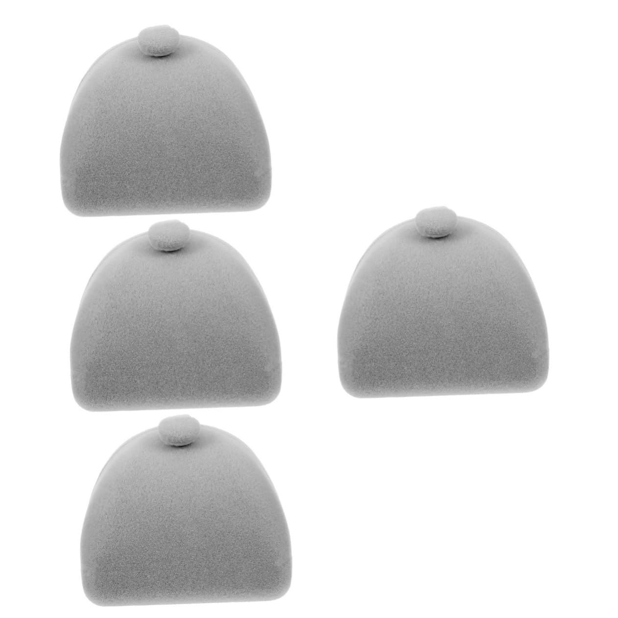 Boîte à bijoux hommes mariage Healvian, étui bague flanelle grise double