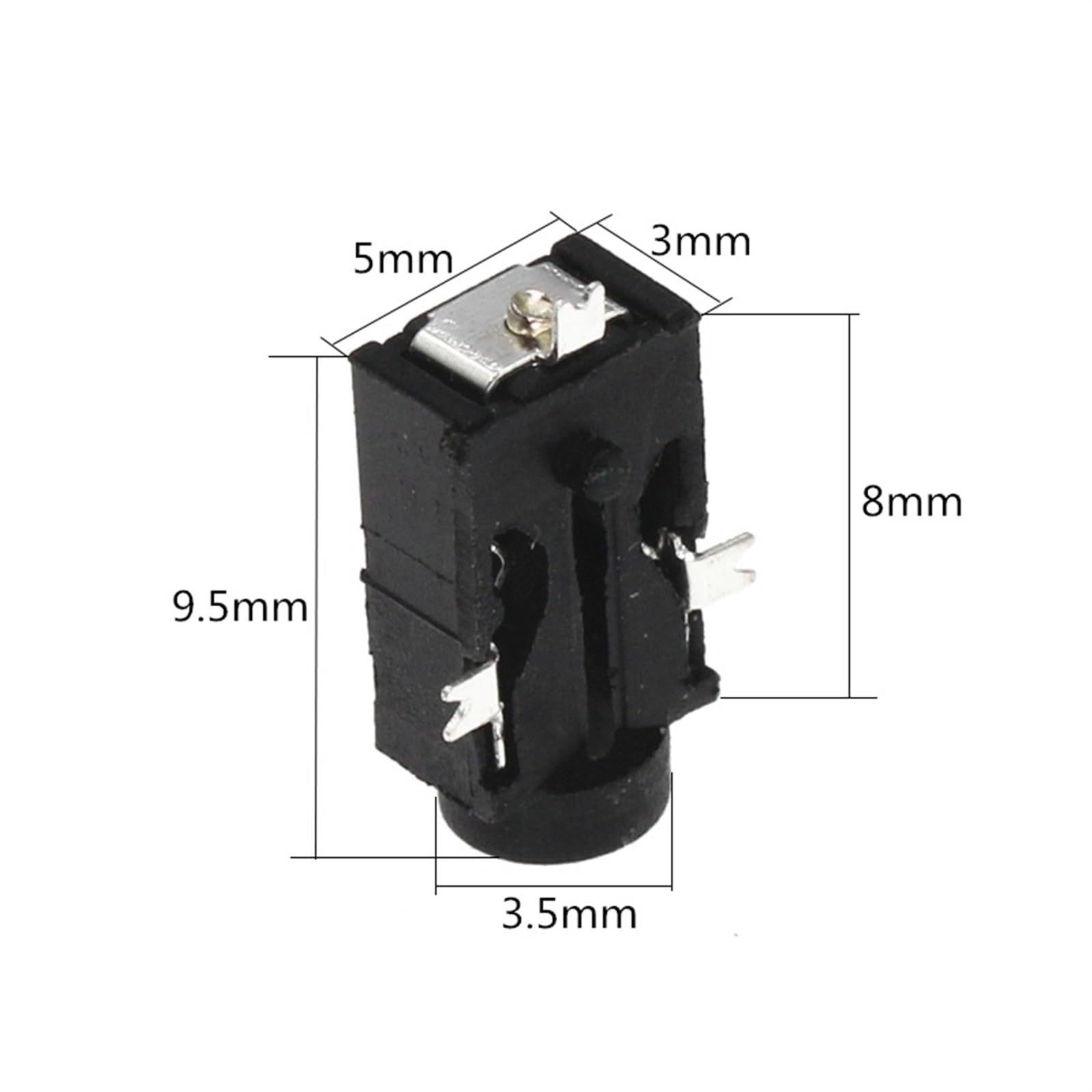 Connettore CC da 2,5 mm di alimentazione CC SMD DC-055 da 10 pezzi