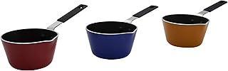 IMUSA USA Nonstick Multi Mini Sauce Pan with Silicone Handle Varies, You May Receive Red, Orange, Blue Color