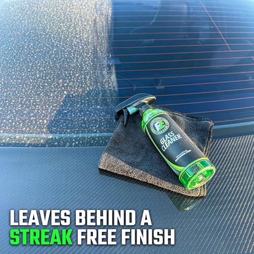 ExoForma Glass Cleaner - Streak Free Window & Glass Cleaner | Crystal Clear Finish | Safe On Window Tint, Nav Screes, Mirrors & More | 16 oz