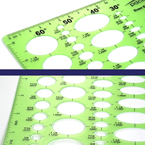 Image of Pacific Arc Even Ellipse Master Template Guide, 79 Ellipses in 5 projections of 20, 30, 40, 50, and 60 Degrees