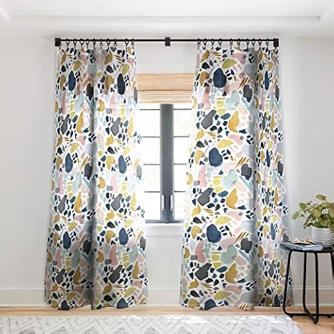 Deny Designs 68953-shwc02 Stephanie Corfee Watercolor Mosaic Sheer Curtains, 50" x 96", Multi Cover