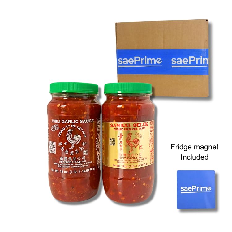 Miniatura 5 de Salsa de pasta de chile picante - Ajo Chili 18oz Sambal Oelek 18oz Paquete de 2 unidades