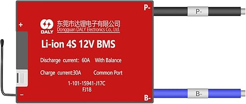 Miniatura 4 de DALY BMS Li-ion 4S 12V 60A con cable de equilibrio y sensor de temperatura para 18650 protección de carga y descarga de batería nominal de 3.7 V