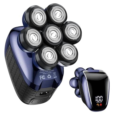 5-in-1 Professional Head Shaver: Waterproof Wet/Dry Grooming Kit for a