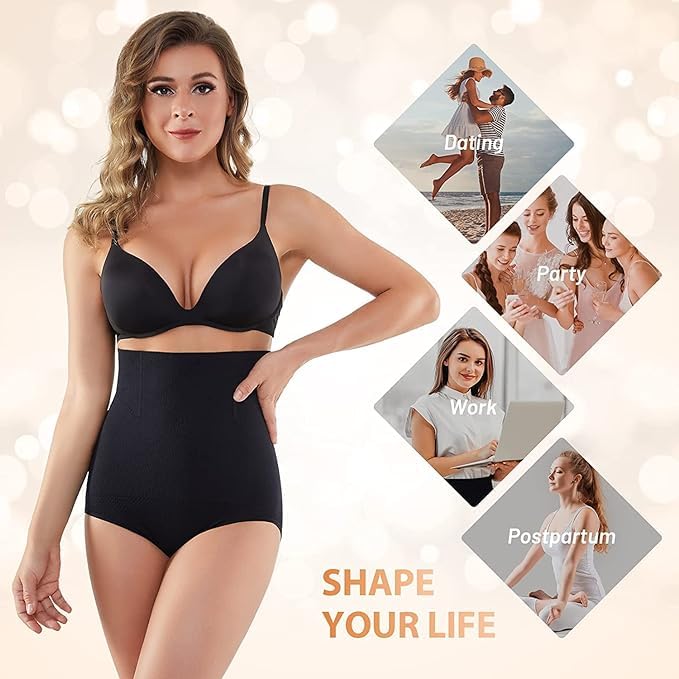 Image of ALYNE Women Waist Shapewear with Anti Rolling Strip Tummy Control Tucker Waist Slimming Panties Shapewear Underwear Seamless High Waist Body Shaper Core