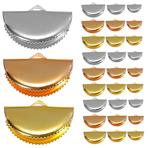 STOBOK 5sets Pinch Crimp Clamps Elastic Cord Crimp Ends Hold Down Clamps Cord End Clasps for Ribbon 60pcs*5