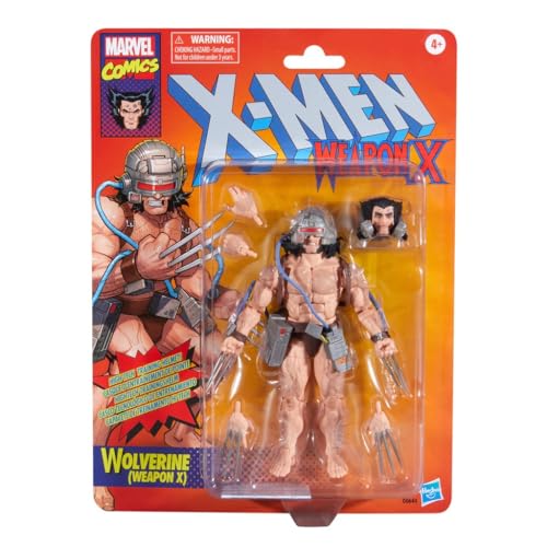 Marvel Legends Retro 6 Pulgadas Figura de Acción X-Men Exclusivo - Wolverine (Arma X)