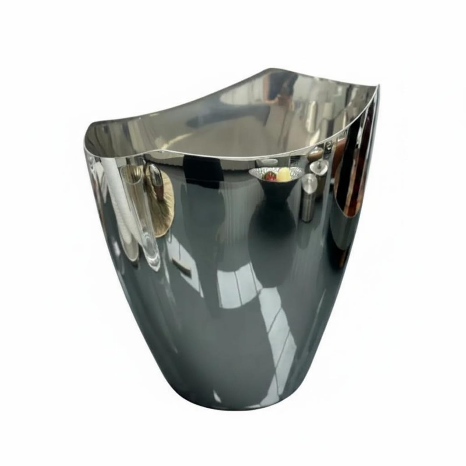 Cubitera para mesa sin condensación: balde para hielo de doble capa de acero